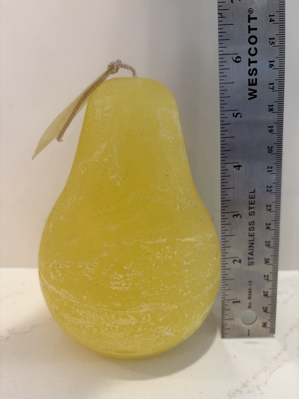 Vance Kitira Vintage Large Pear Candle 60 Hour Burn Time – Yellow – SHIPS FREE