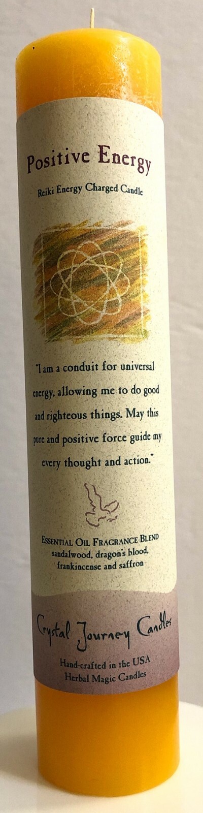 Crystal Journey Reiki Charged Candle – Herbal Magic Pillar – Free Shipping!