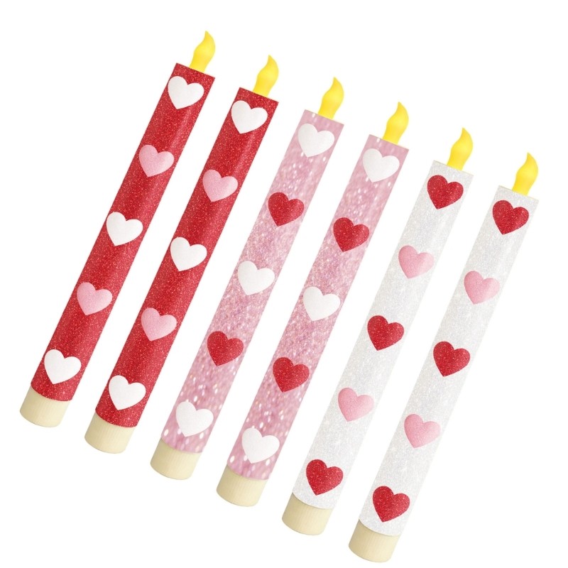 6PCS Flameless Remote for Safe Bathroom Bedroom Lighting