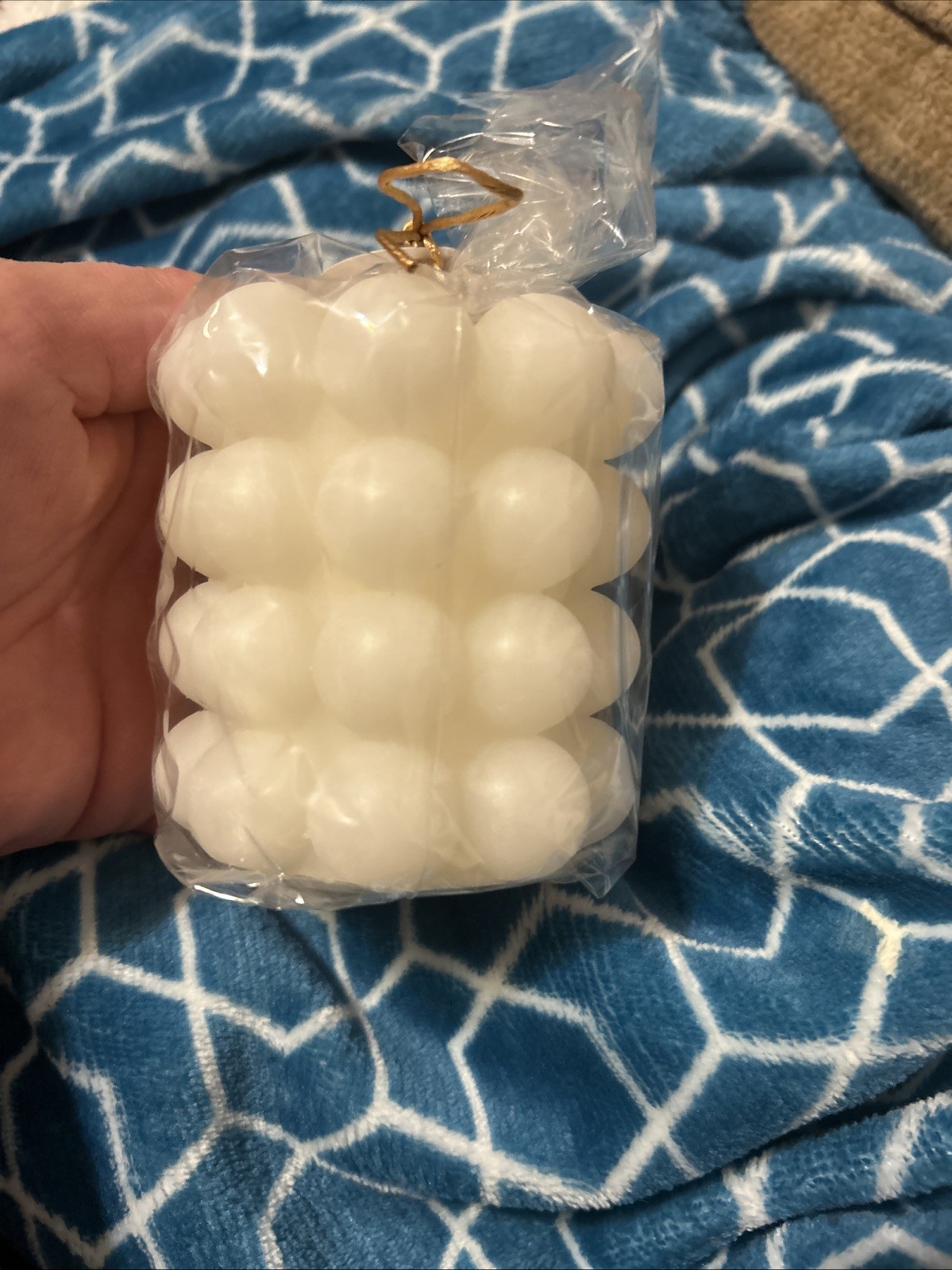 Bubble Pillar Candle Unscented Decorative Home Décor