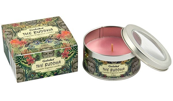 Goloka Travel Tin Candle – The Buddha