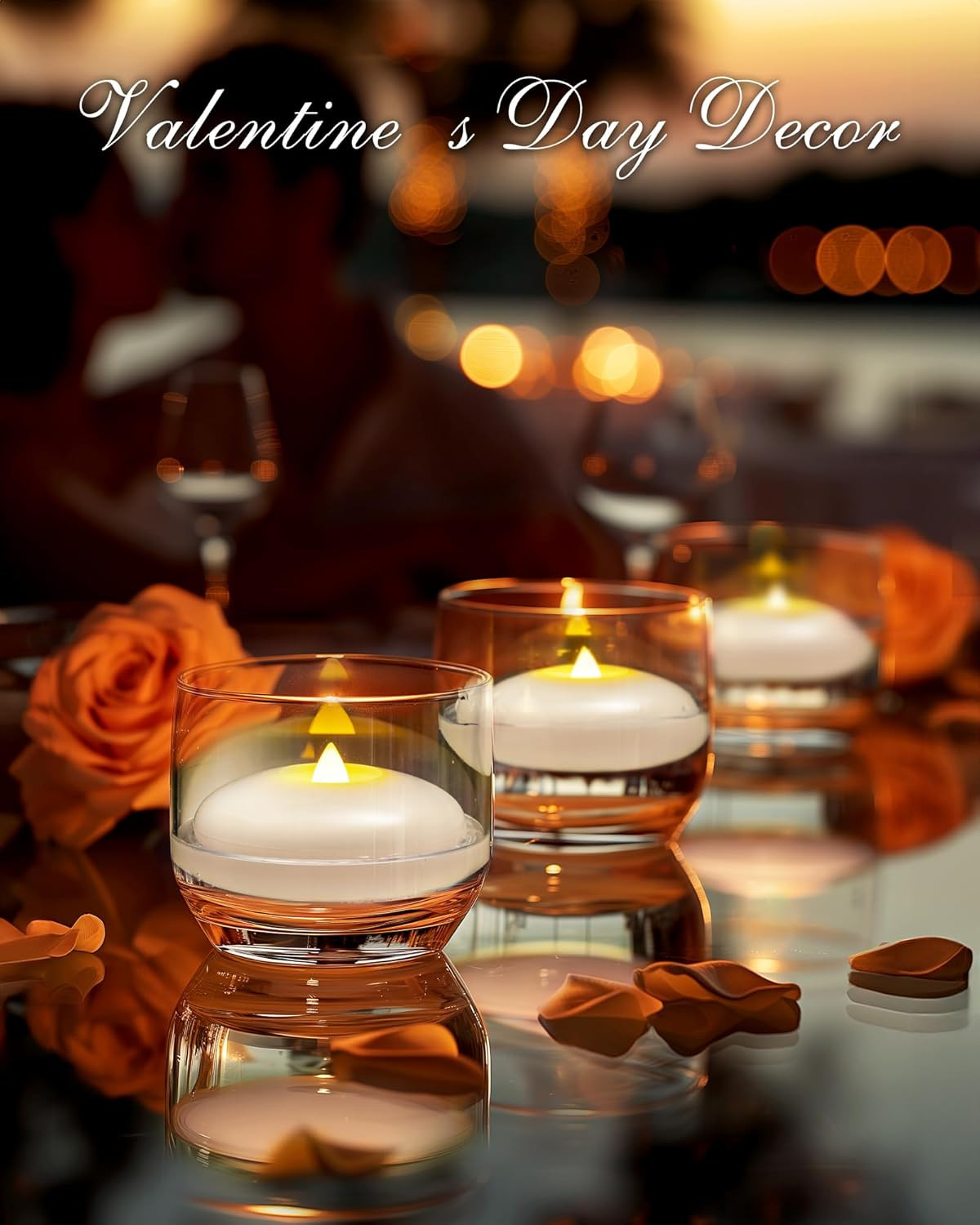 48 Pack 3” Flameless Led Floating Candles, 200 Hour White Battery Operate Waterp