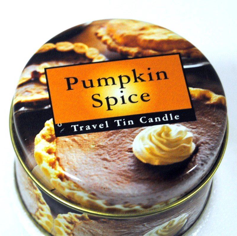 Pumpkin Spice Travel Tin Candle 3″ X 2″ 100 gms 3.53 oz Made in India