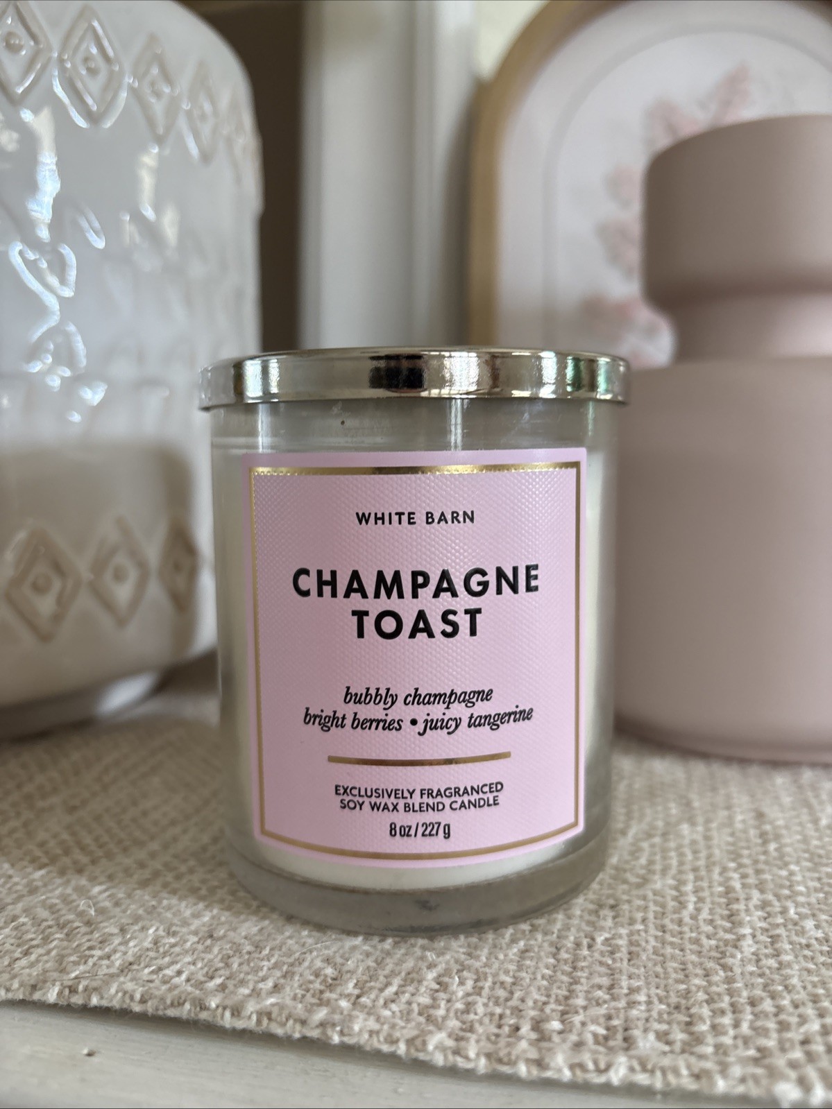 Bath & Body Works Champagne Toast Candle Single Wick Berry Citrus Modern Jar NEW