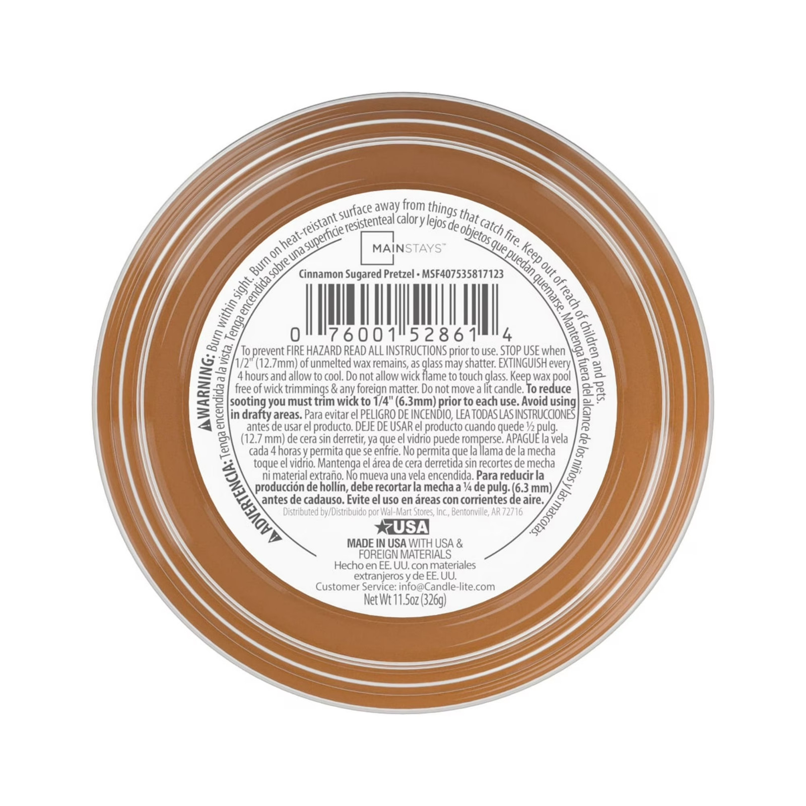Pack of 2 ,3-Wick Cinnamon Sugared Pretzel Scented Glass Jar Candle, 11.5 oz …