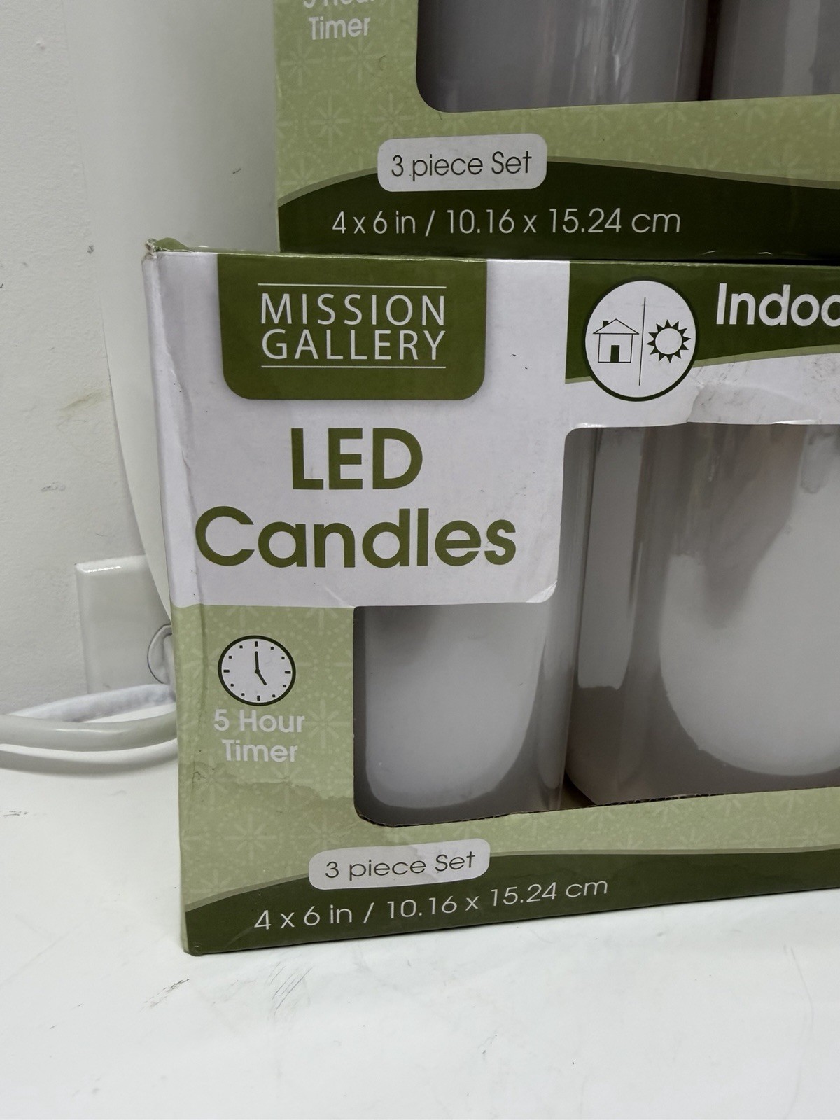 Mission Gallery LED Candles 4×6 Indoor Outdoor 5 Hour Timer 2 Sets 6 Candles