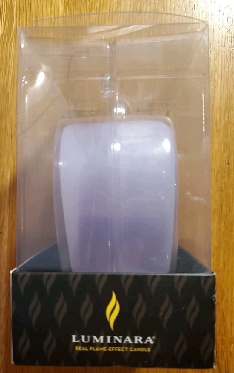 Luminara Real Flame-Effect Candle Be Mine Lavender Heart Shaped Valentine’s Day