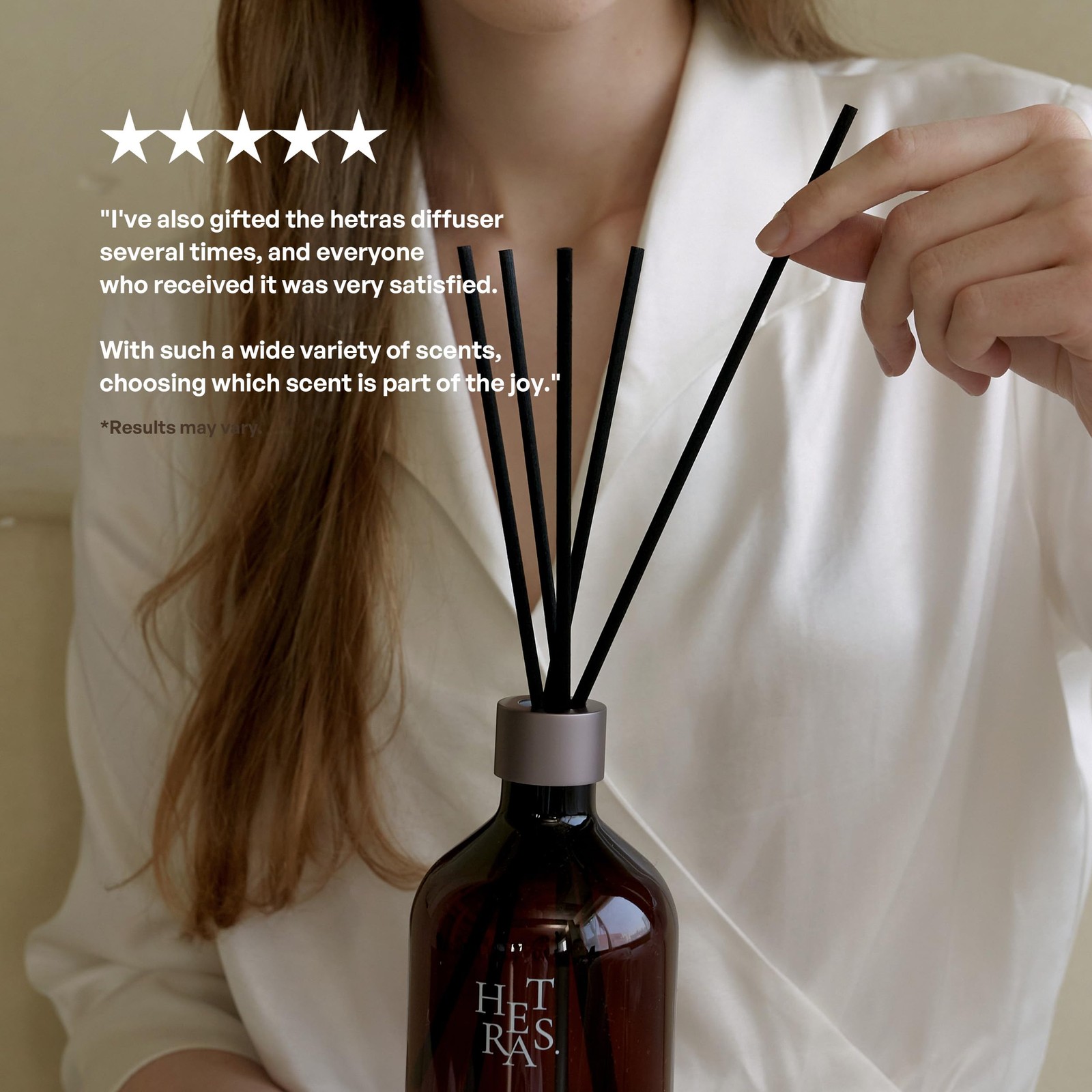 hetras Premium Reed Diffuser Set 16.9 fl.oz. 2 Pack | Oz/2 Pack, Brown
