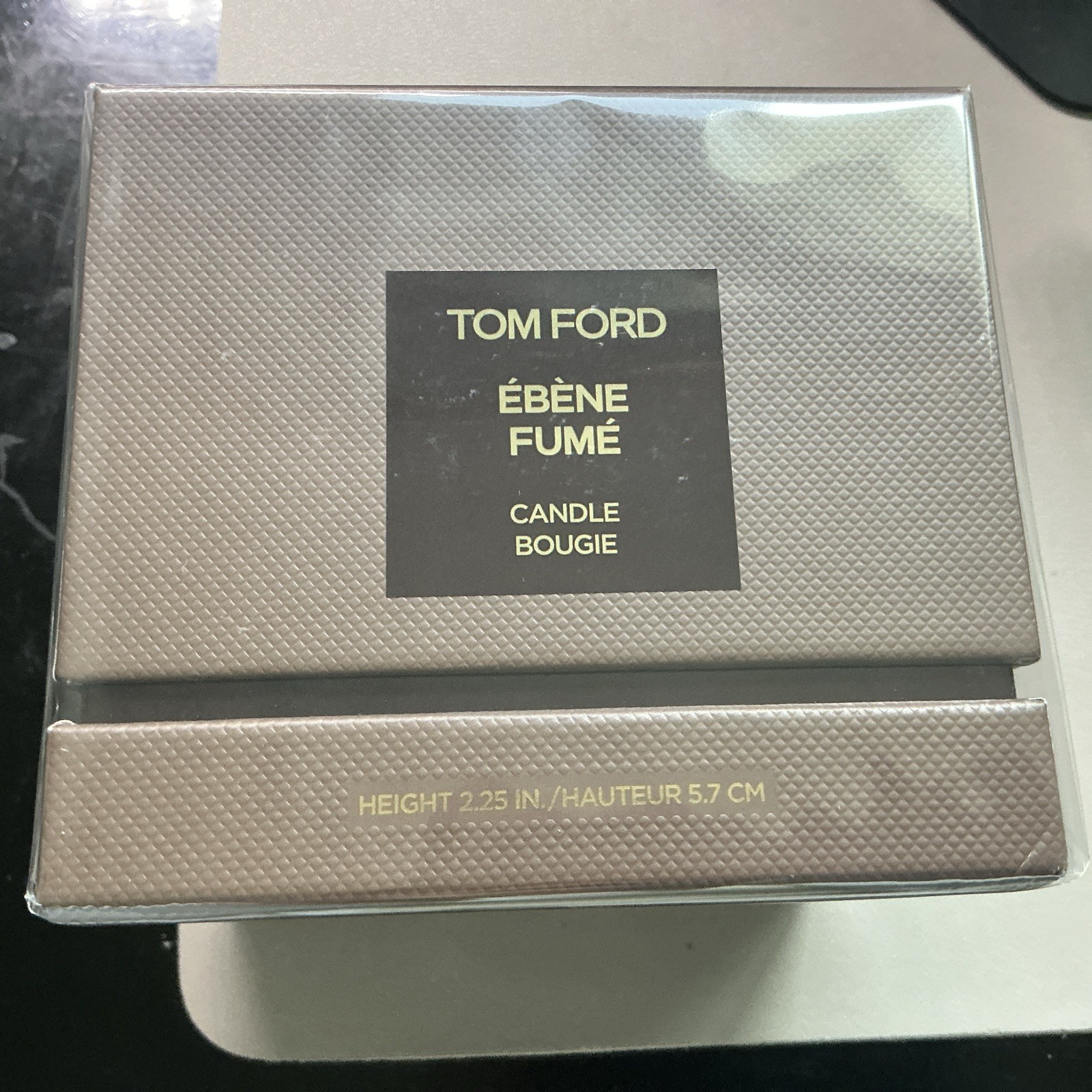 Tom Ford Ebene Fume Perfume Candle Bougie, Height 2.25 In. , New In Sealed Boxed
