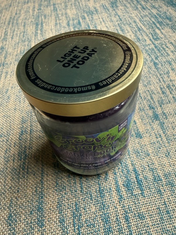 Candle Grape Scented Smoke Odor Exterminator 13 Ounces Purple Color