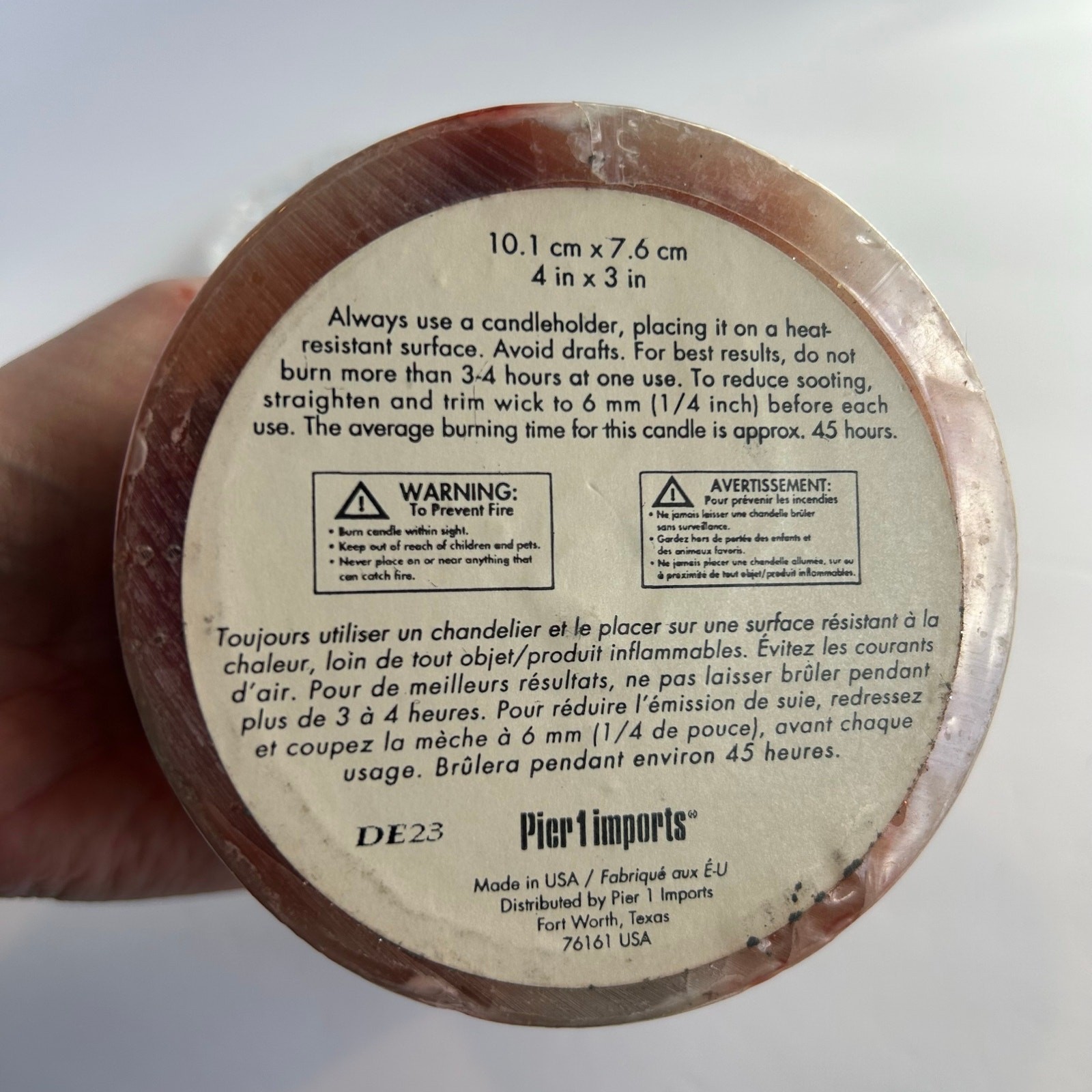 Pier 1 Multiples Patchouli Amber Asian Spice 4×3 Candle New