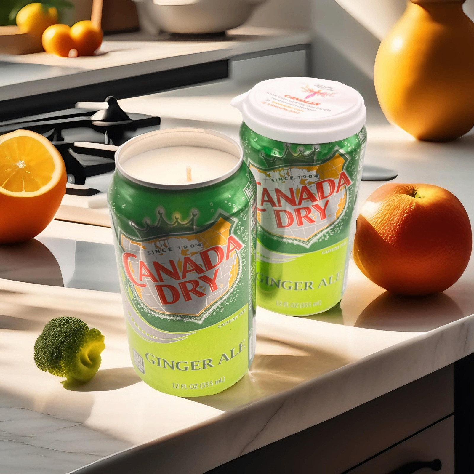 Canada Dry Ginger Ale Soda Scented Soy Wax Can Candle | 12 oz Soda Pop Candle