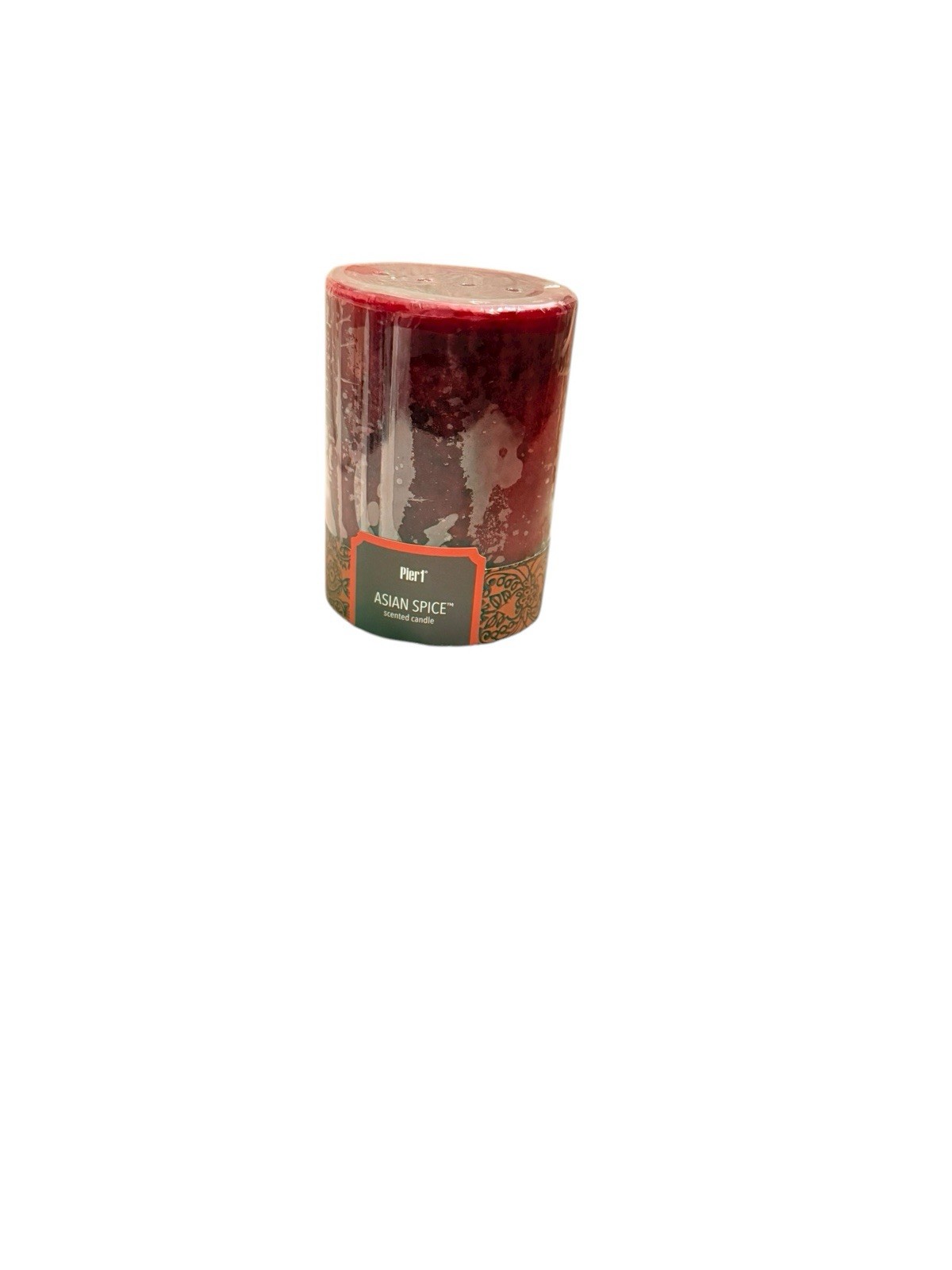 Pier 1 Imports Asian Spice Scented 3 x 4 in Pillar Candle NEW Bougie