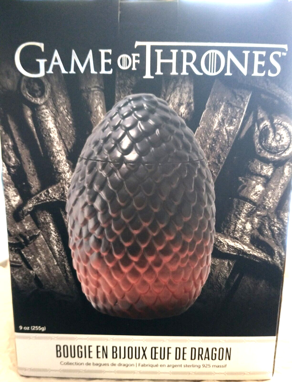 Charmed Aroma 925 Sterling Silver Ring Game of Thrones Dragon Egg Candle Size 7