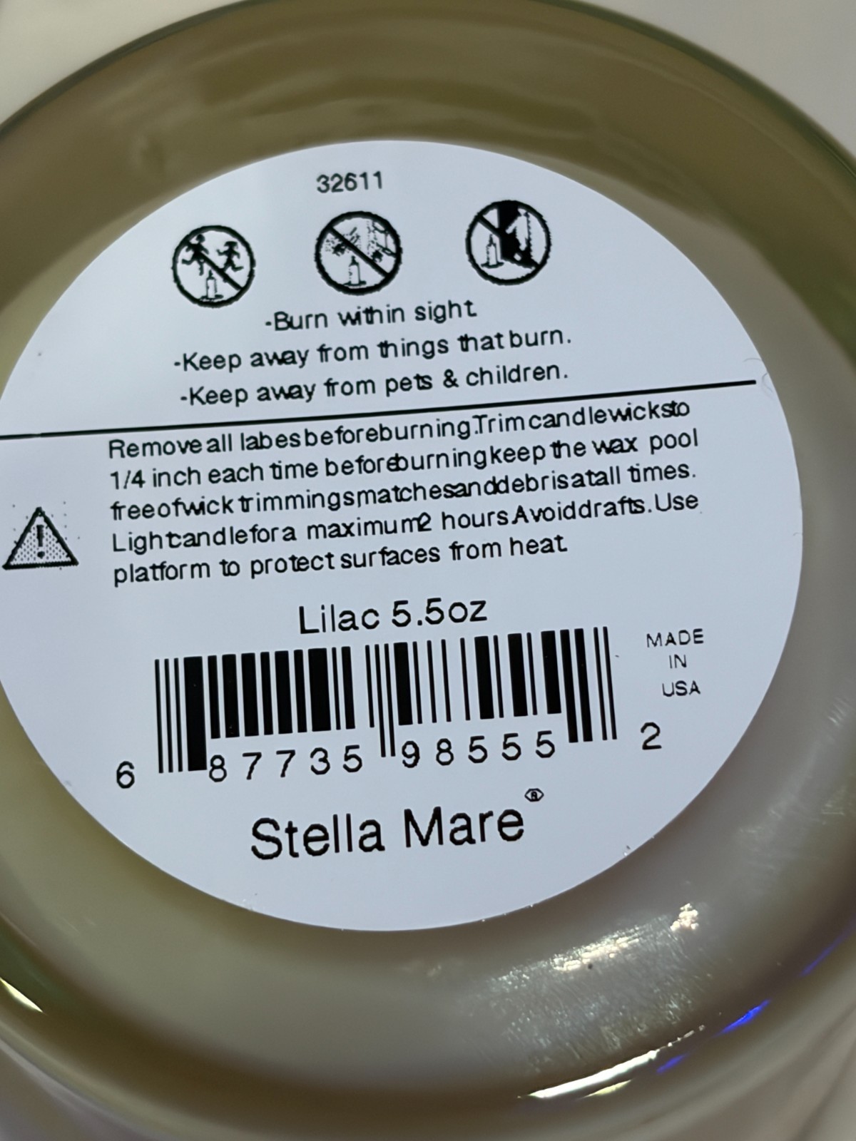 NEW IN BOX STELLA MARE LILAC SCENTED SOY CANDLE 5.5 oz – Box Wear
