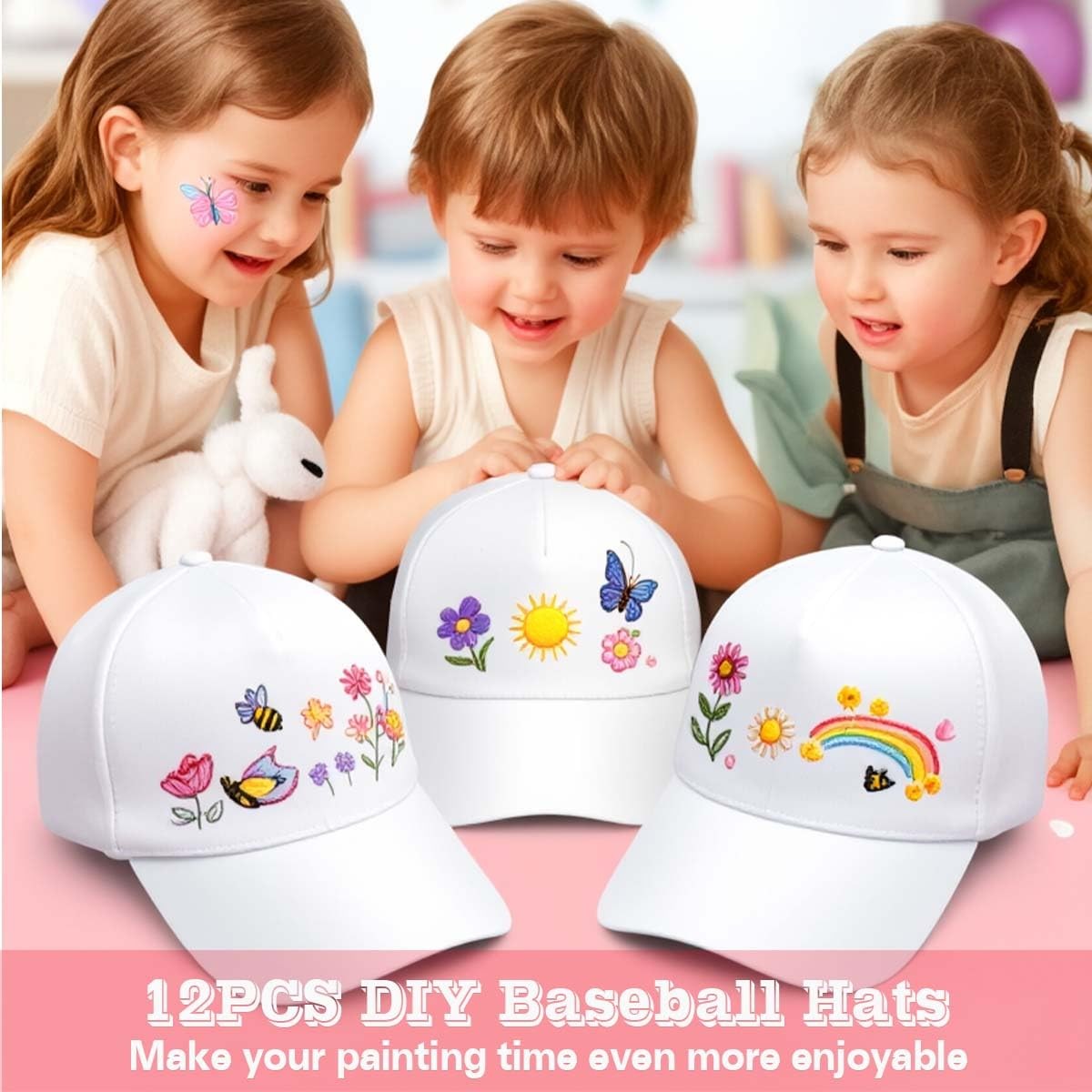 Bulk Adjustable Polyester Baseball Caps DIY Plain Hats For Party Outdoor Sports