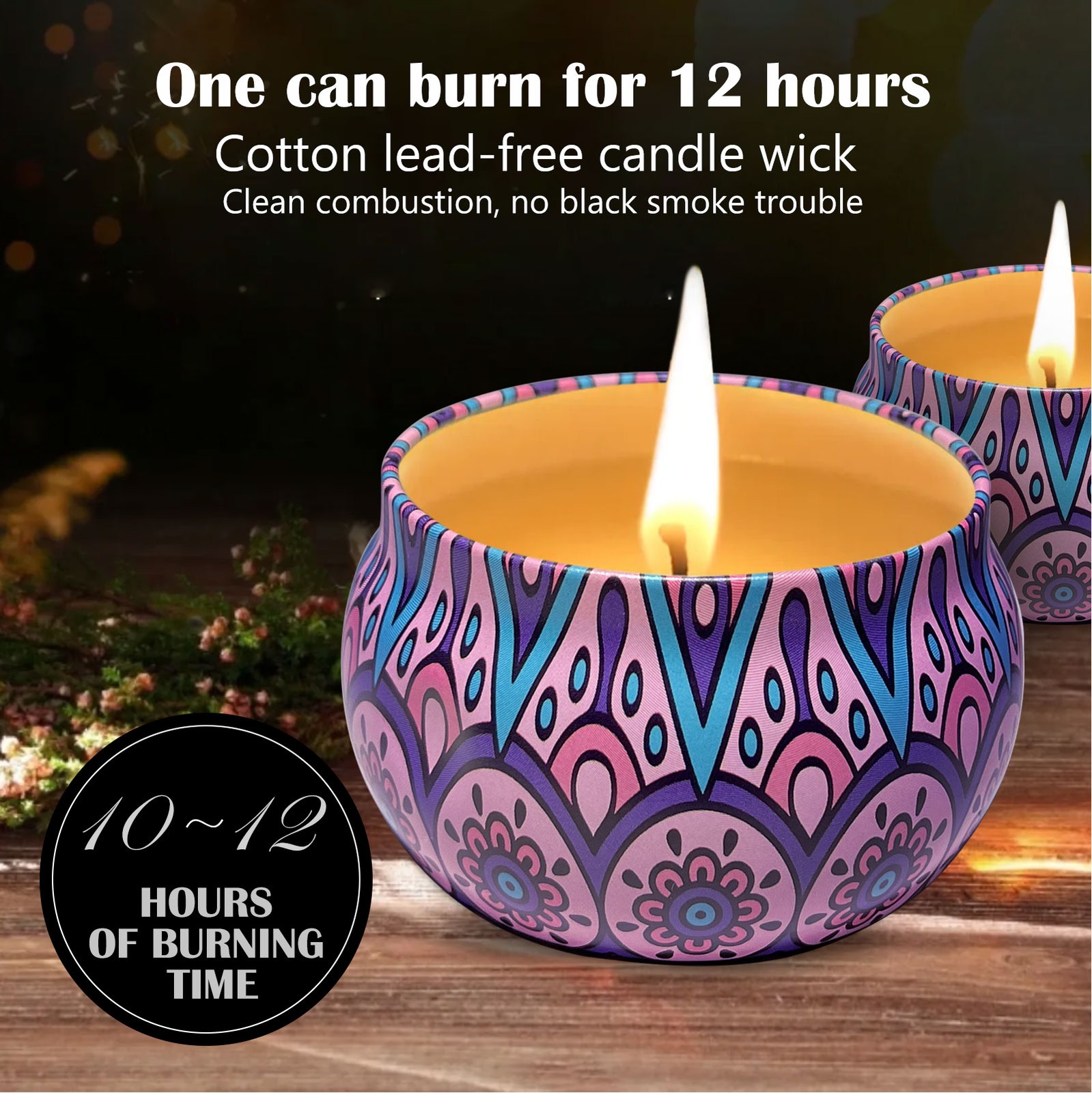 Scented Candles Gifts for Women Natural Soy Wax Candle Long Burning Aromatherapy