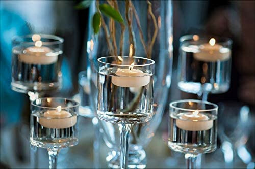3″ Inch Floating Ivory Candles Unscented Lot of 12 for Wedding, Party, Events
