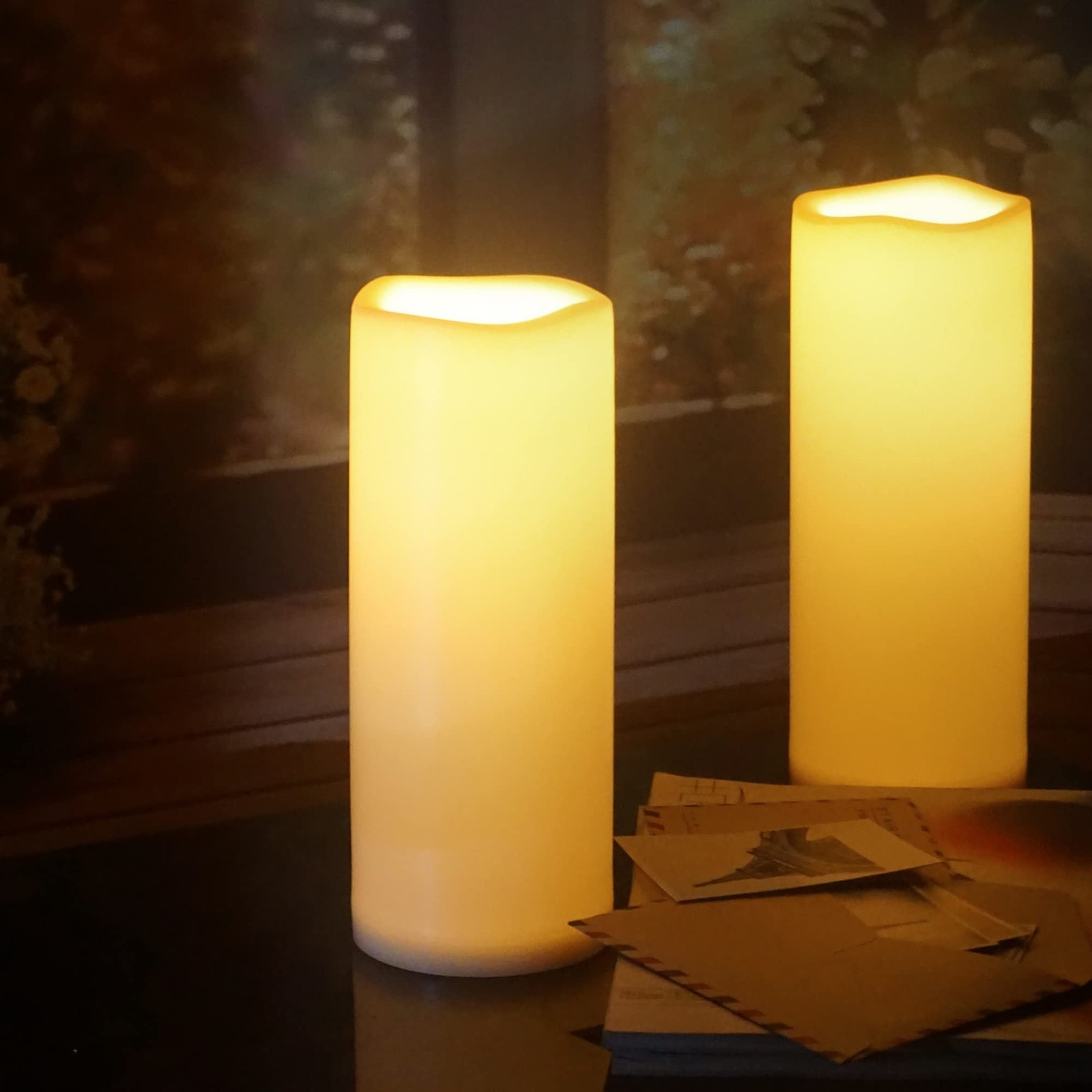 Waterproof Outdoor Battery Operated Flameless Candles with Remote Timer Large Ta