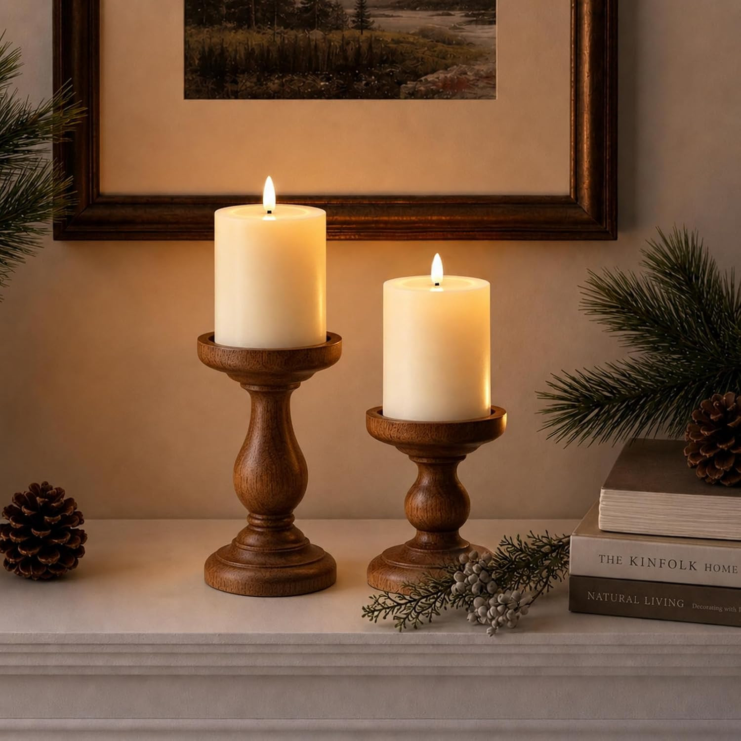 🕯️ 2Pack Outdoor Waterproof Flameless Candles Flickering Remote Timer Moving🌧️