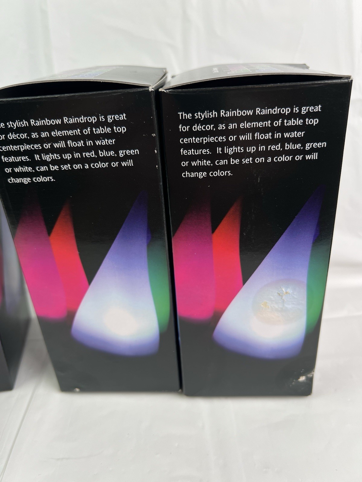 Multi Color Changing Rainbow Raindrop Light Tabletop, Party, Floats Lot Of 4