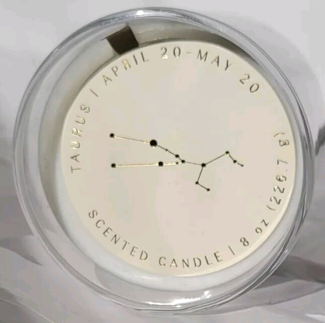 Modern Expressions Enchanted Mandarin Scent Candle 8 oz – Zodiac Symbol Taurus