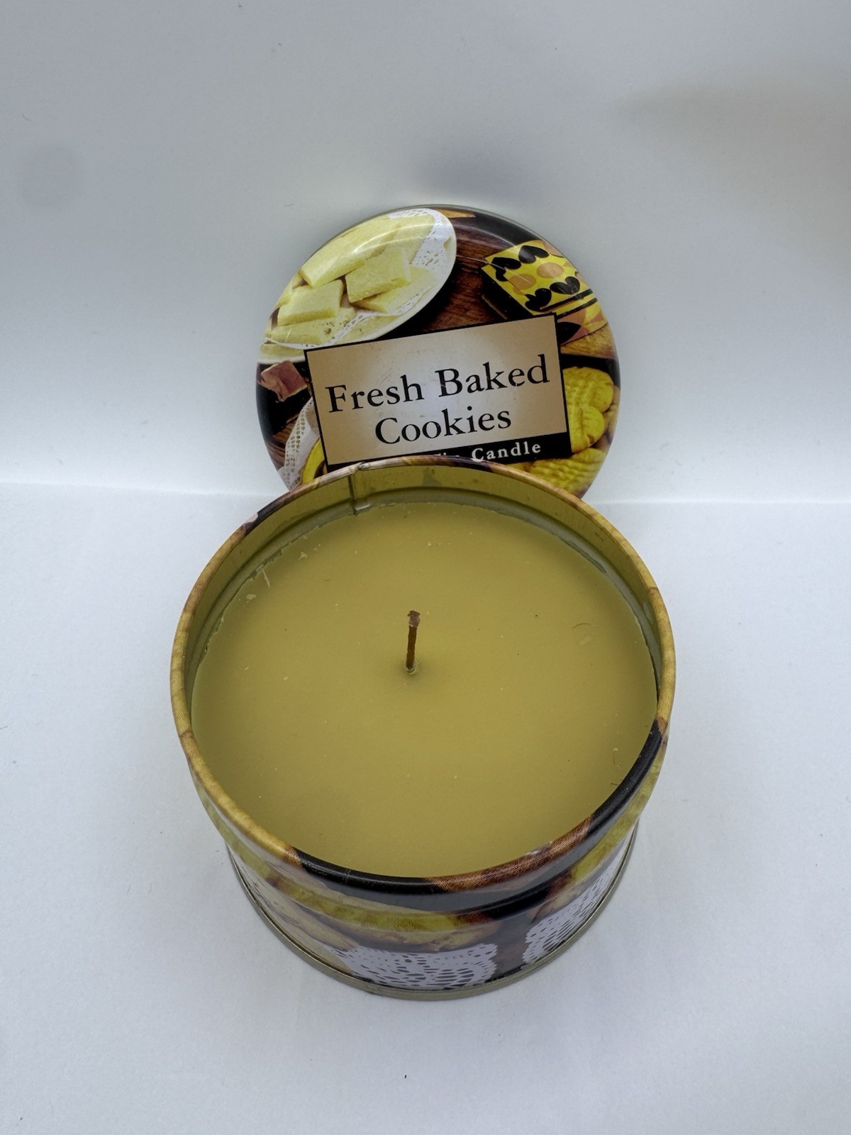 Fresh Baked Cookies Scented Travel Tin Candle 3.53 oz New India