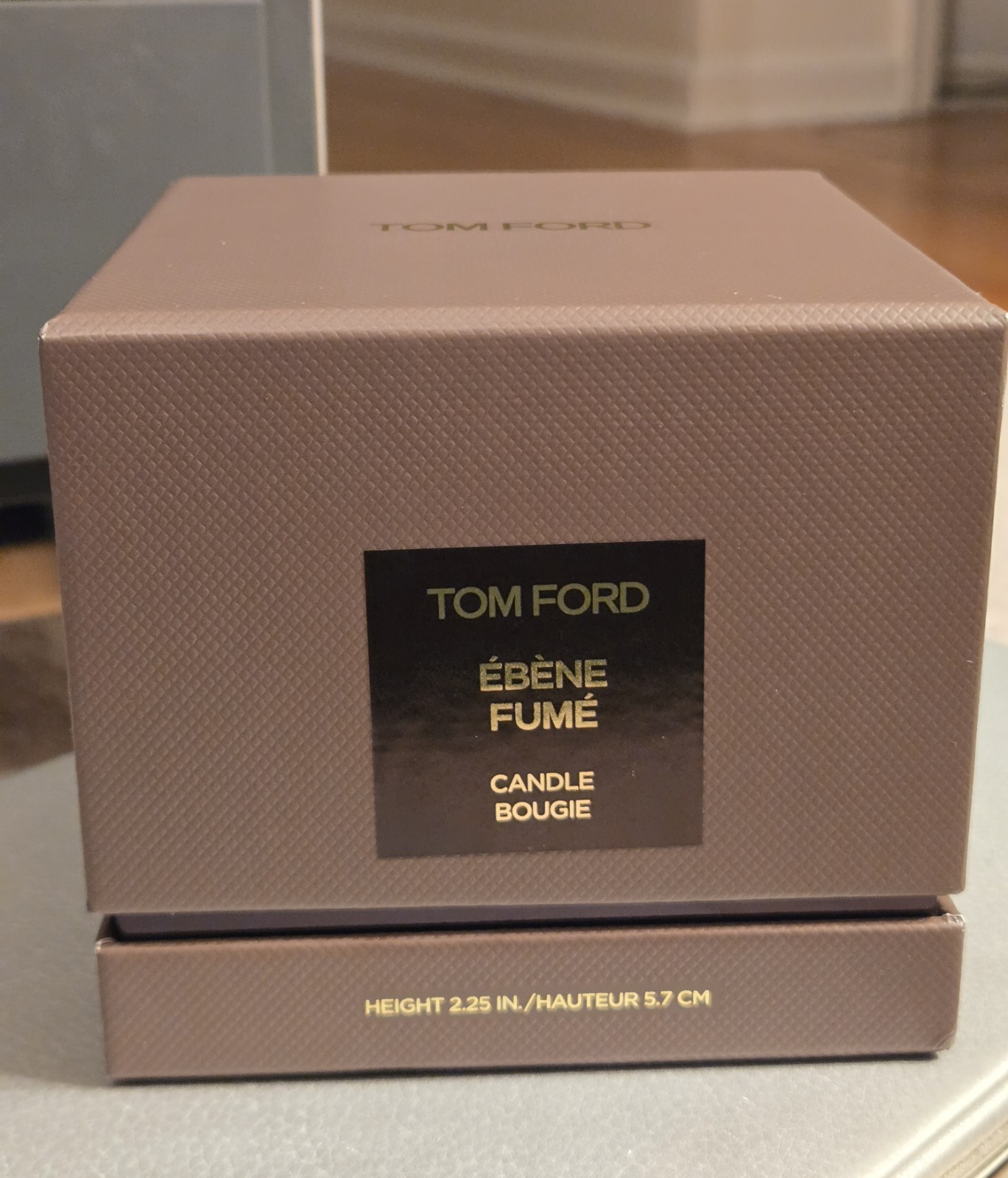 Tom Ford Ebene Fume Home Perfume Candle Bougie, Height 2.25 In, New