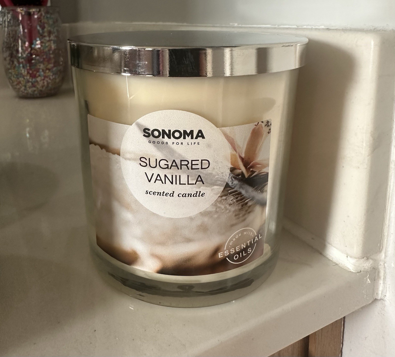 Sonoma 14 oz. “Sugared Vanilla” 3-Wick Lidded Jar Candle