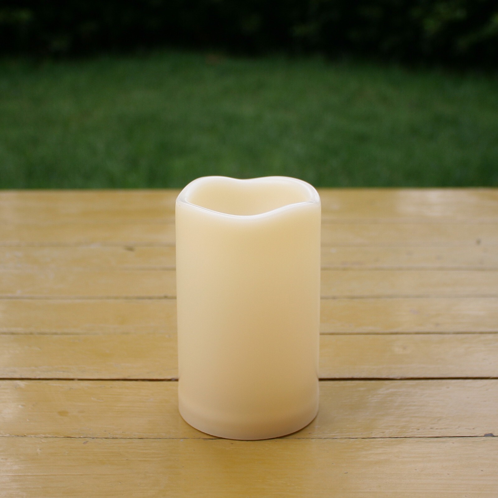 1 PCS Outdoor Battery LED Flameless Pillar Candle w/ Built-in Timer 3”x 5”