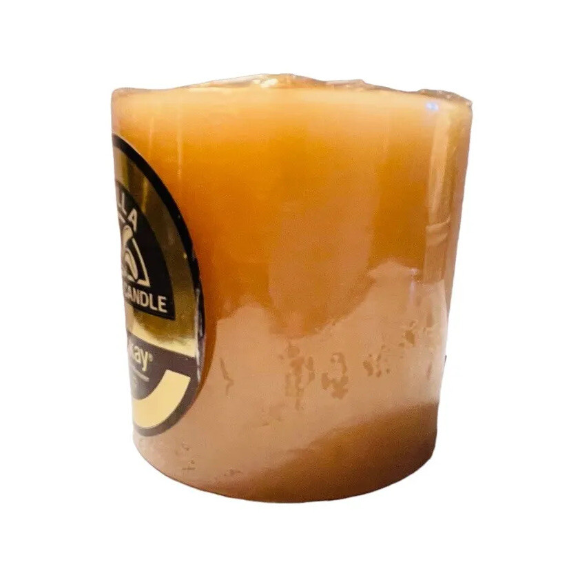 EMKAY CANDLE VANILLA PILLAR VTG NOS 3 X 3” MUENCH KREUZER RARE SOLID COLOR SCENT