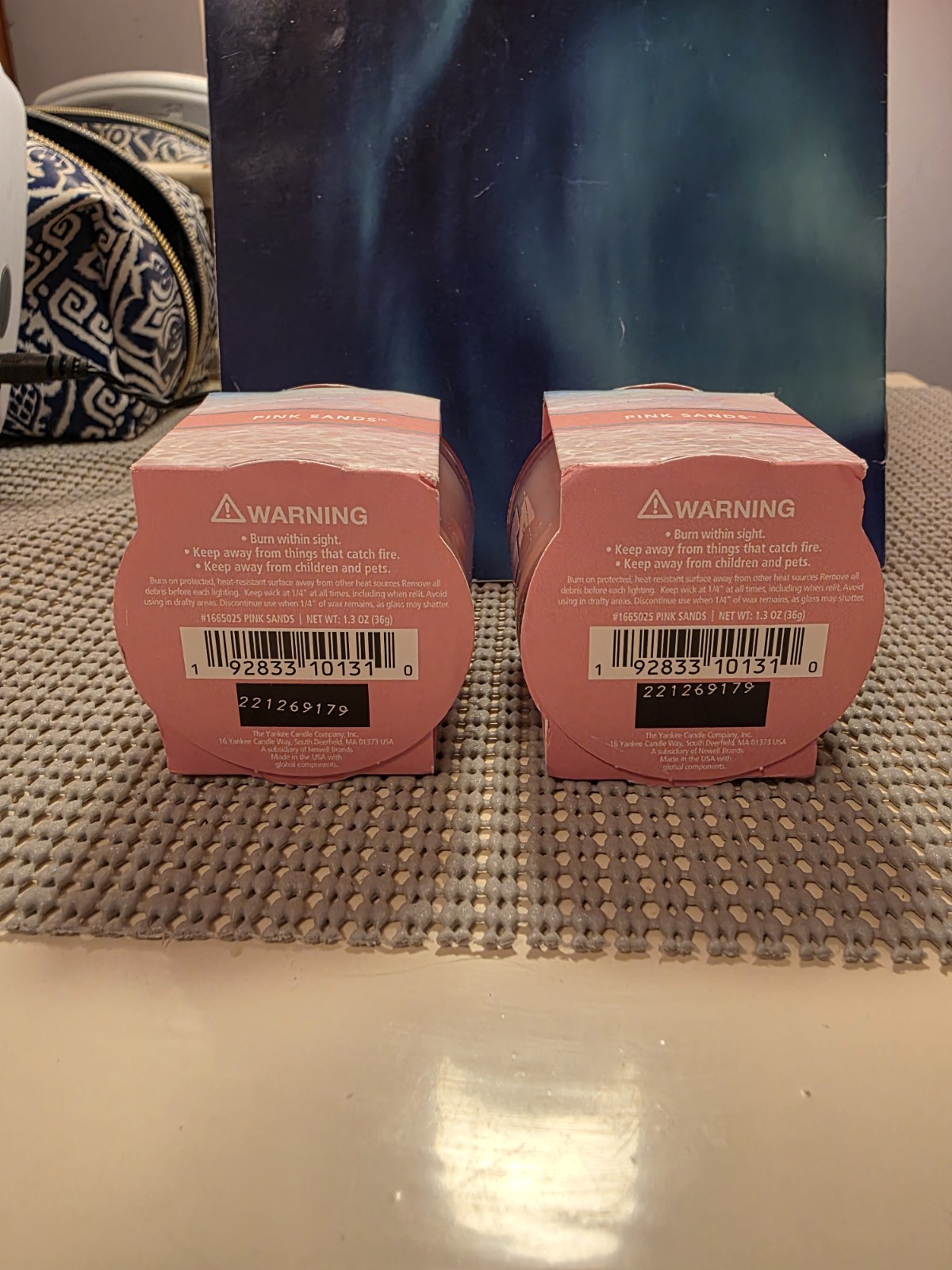 Yankee Candle Pink Sands Votive Mini Jar Candle 1.3oz – 2 Pack – NEW Old Style
