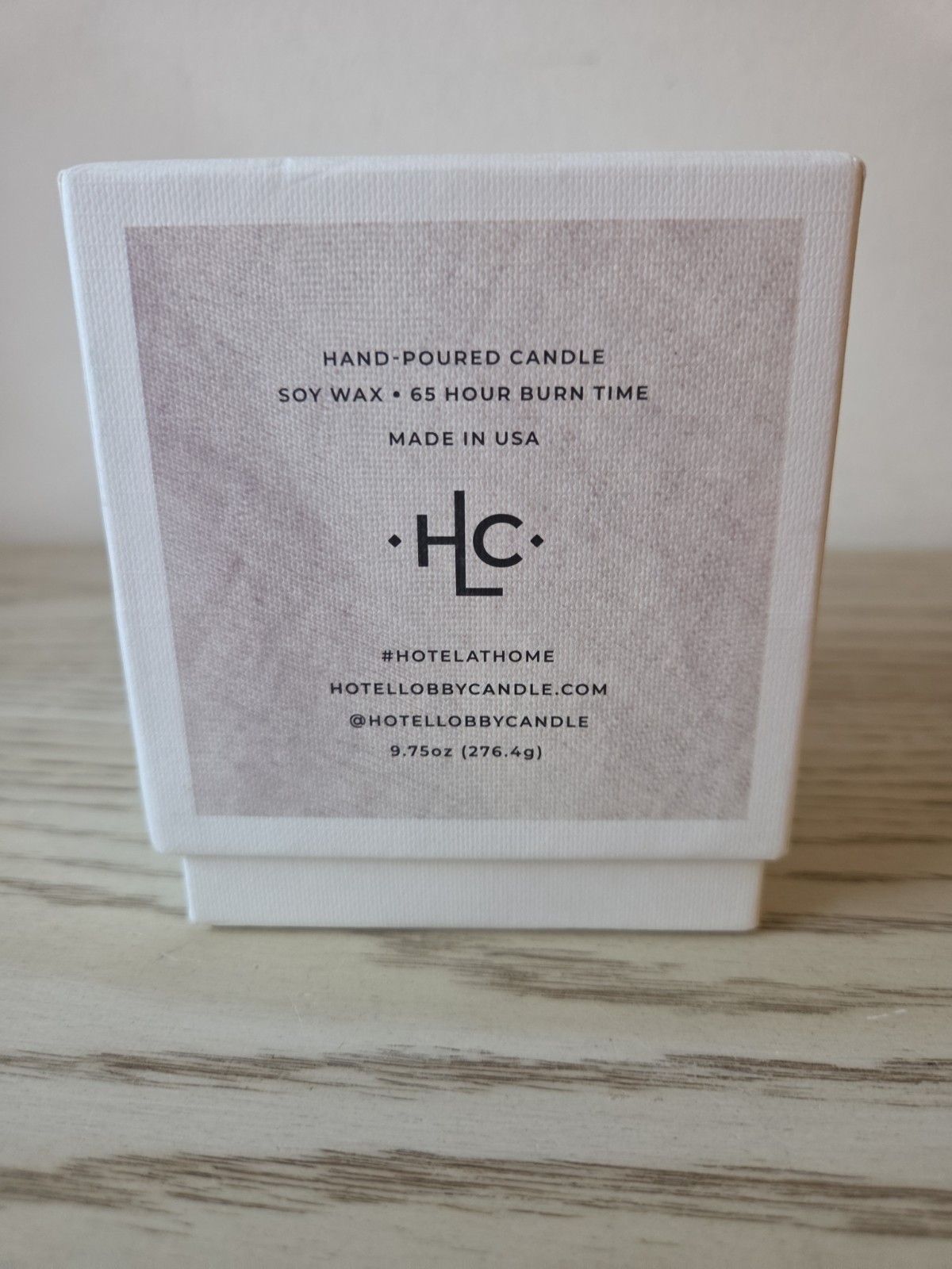 Hotel Lobby “Linen” Hand Poured Soy Candle New Open Box