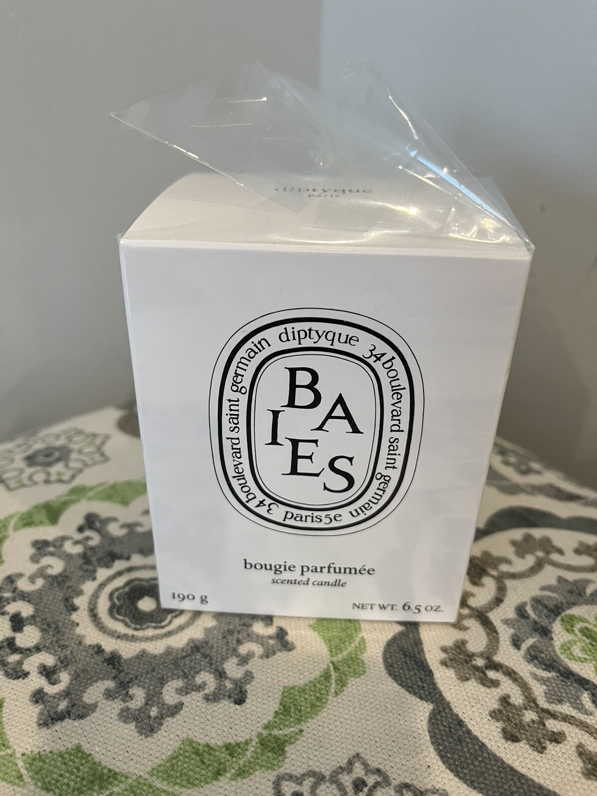 BAIES DIPTYQUE Full Size Scented Candle (60 Hours) Net Wt 6.5 oz (190 g) NEW