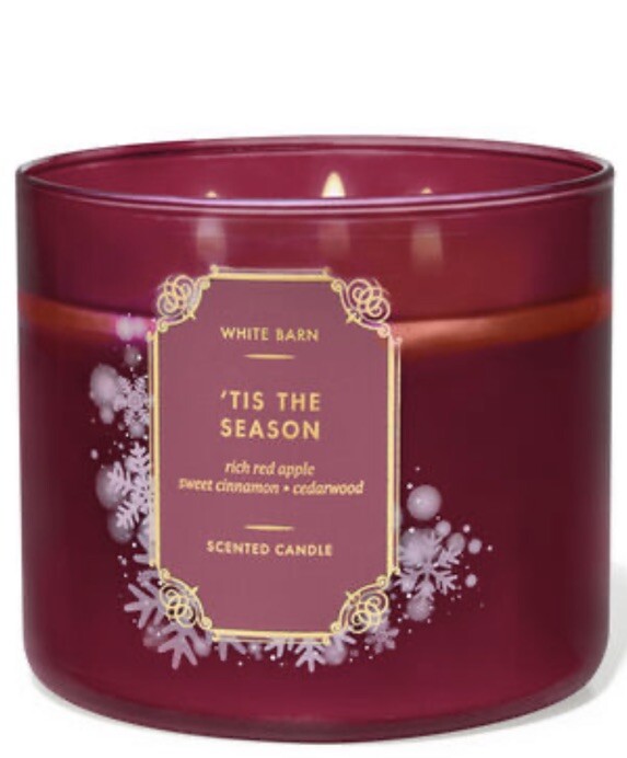 Bath & Body Works TIS THE SEASON 🎅 3 Wick SCENTED CANDLE Burns 25-45hrs YUM!