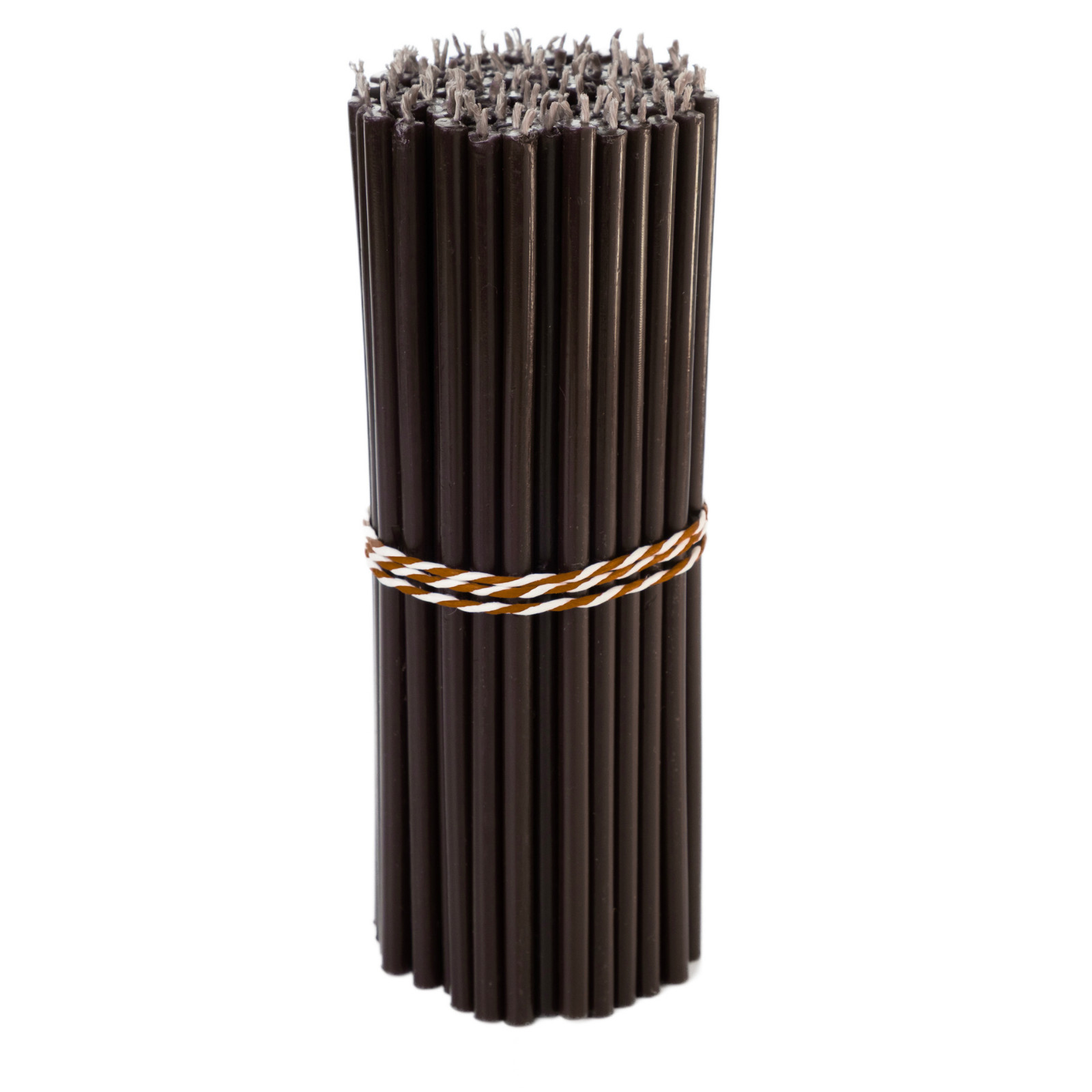 Black Beeswax Taper Candles 6.5″ Thin Taper 0.22″ Church Orthodox 50 Min Burn