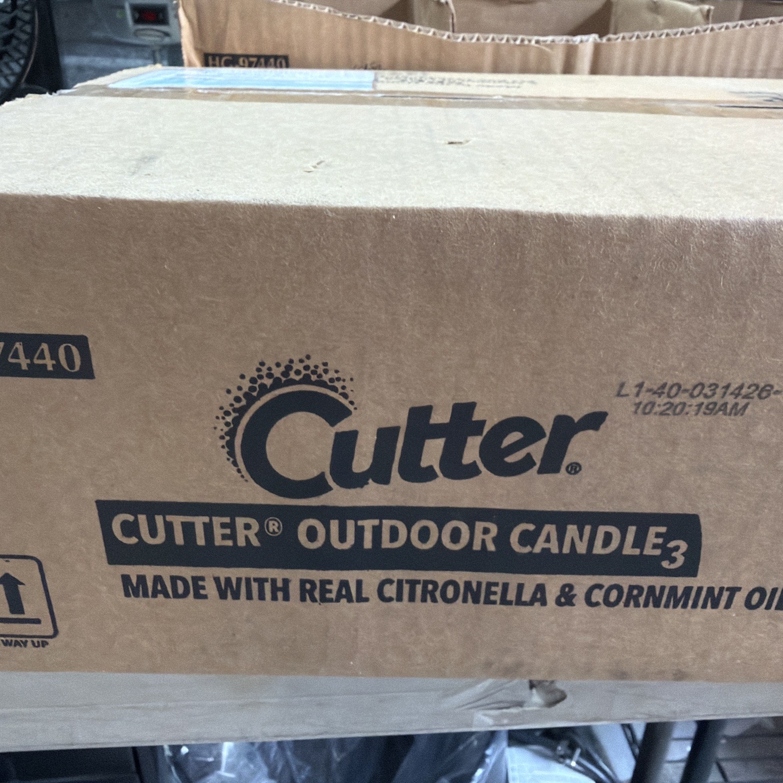 6x Cutter Candle, Outdoor,Made with Real Citronella Oil & Cornmint Oil. 17oz