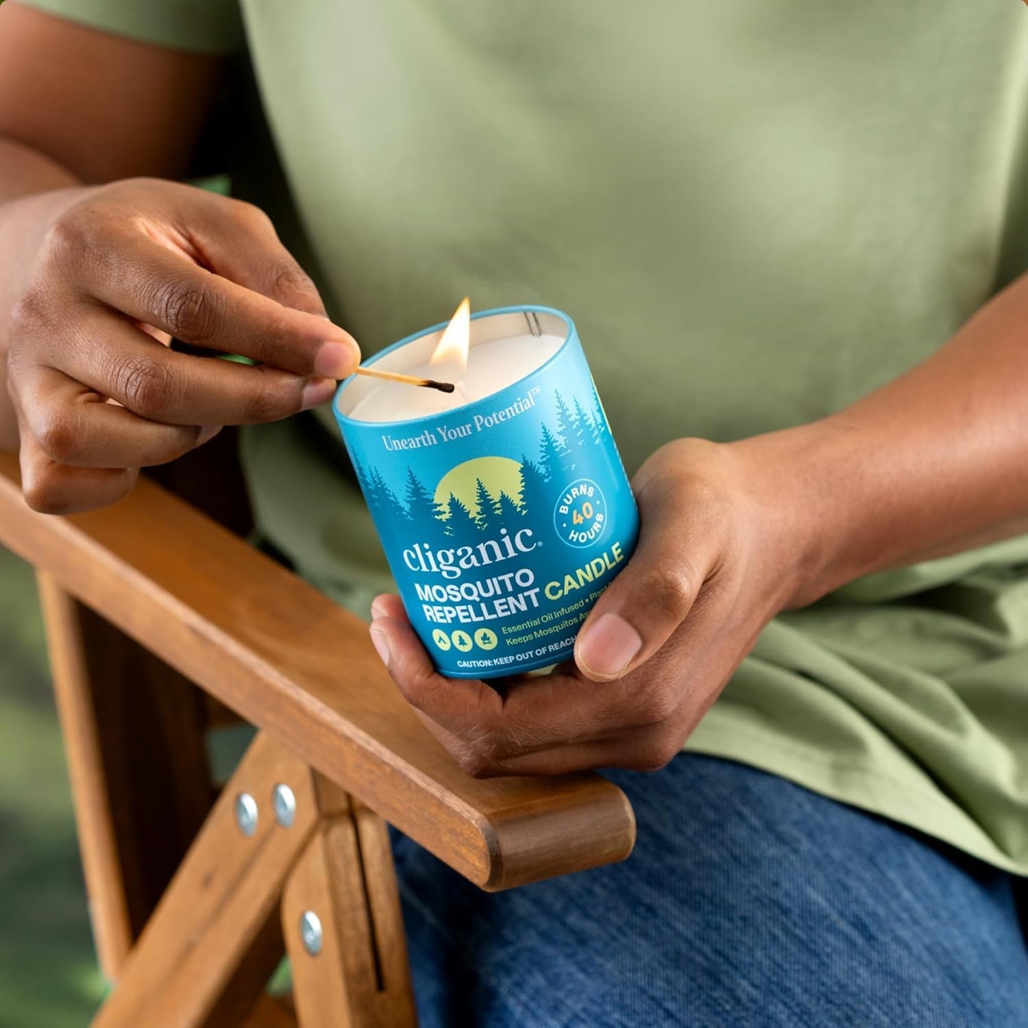 Mosquito Repellent Candle 9oz Pack of 2 Citronella DEET Free