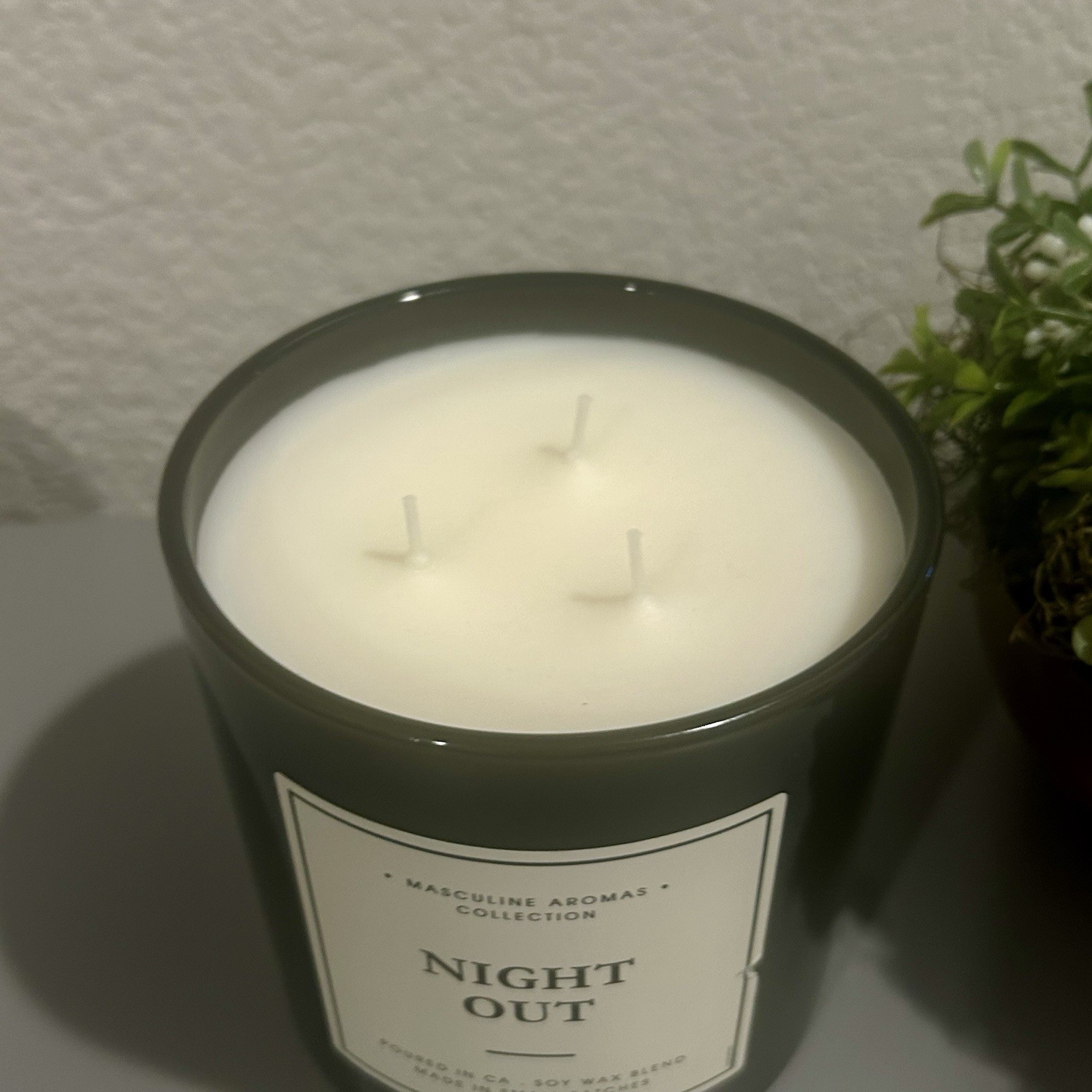 Leoben Co NIGHT OUT Masculine Aromas Collection 3 Wick 24oz Vegan Soy Wax
