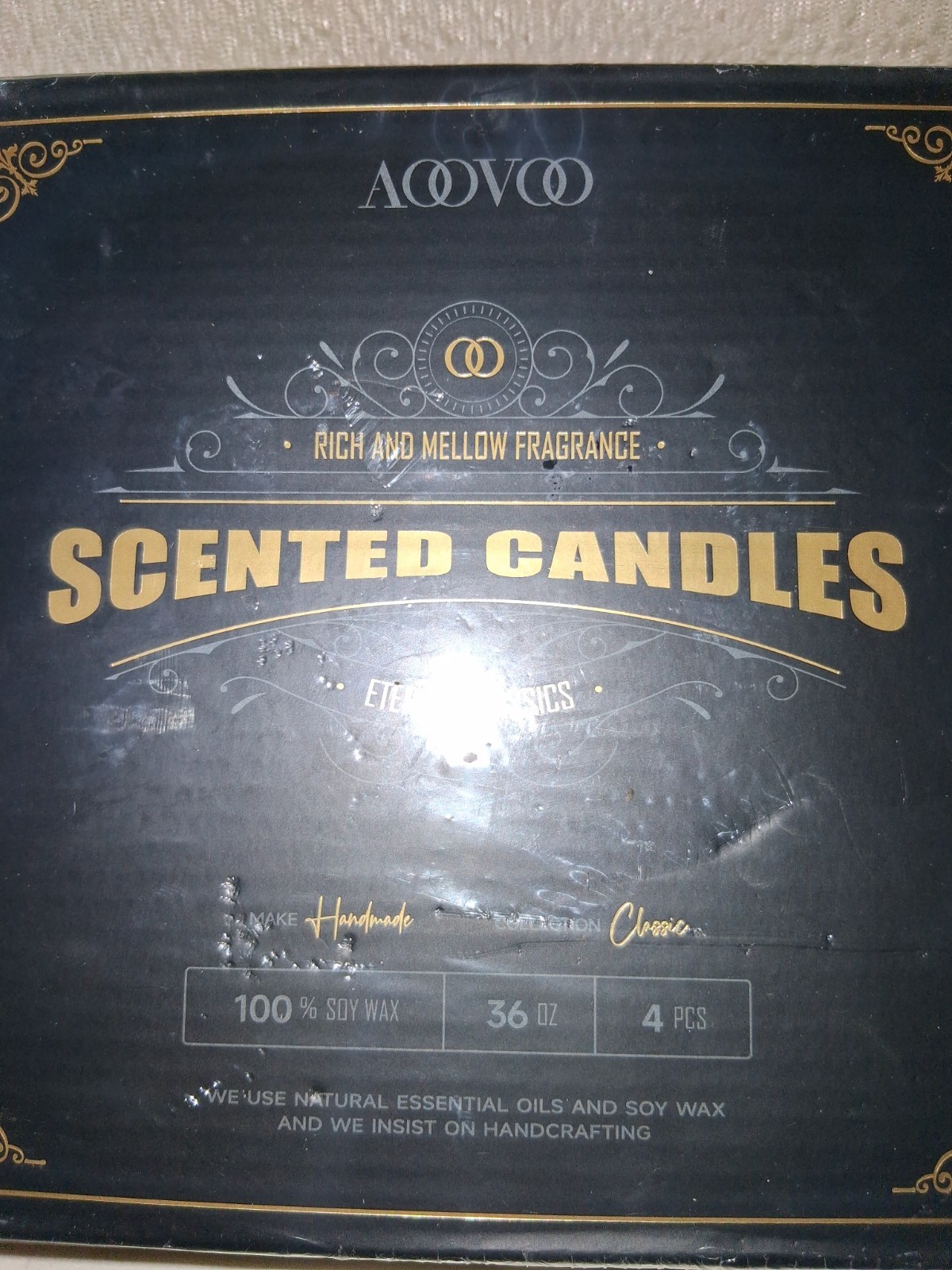 Scented Candles for Men – 4 Pack Candles for Home Scented, 36oz Soy Wax, 200 …