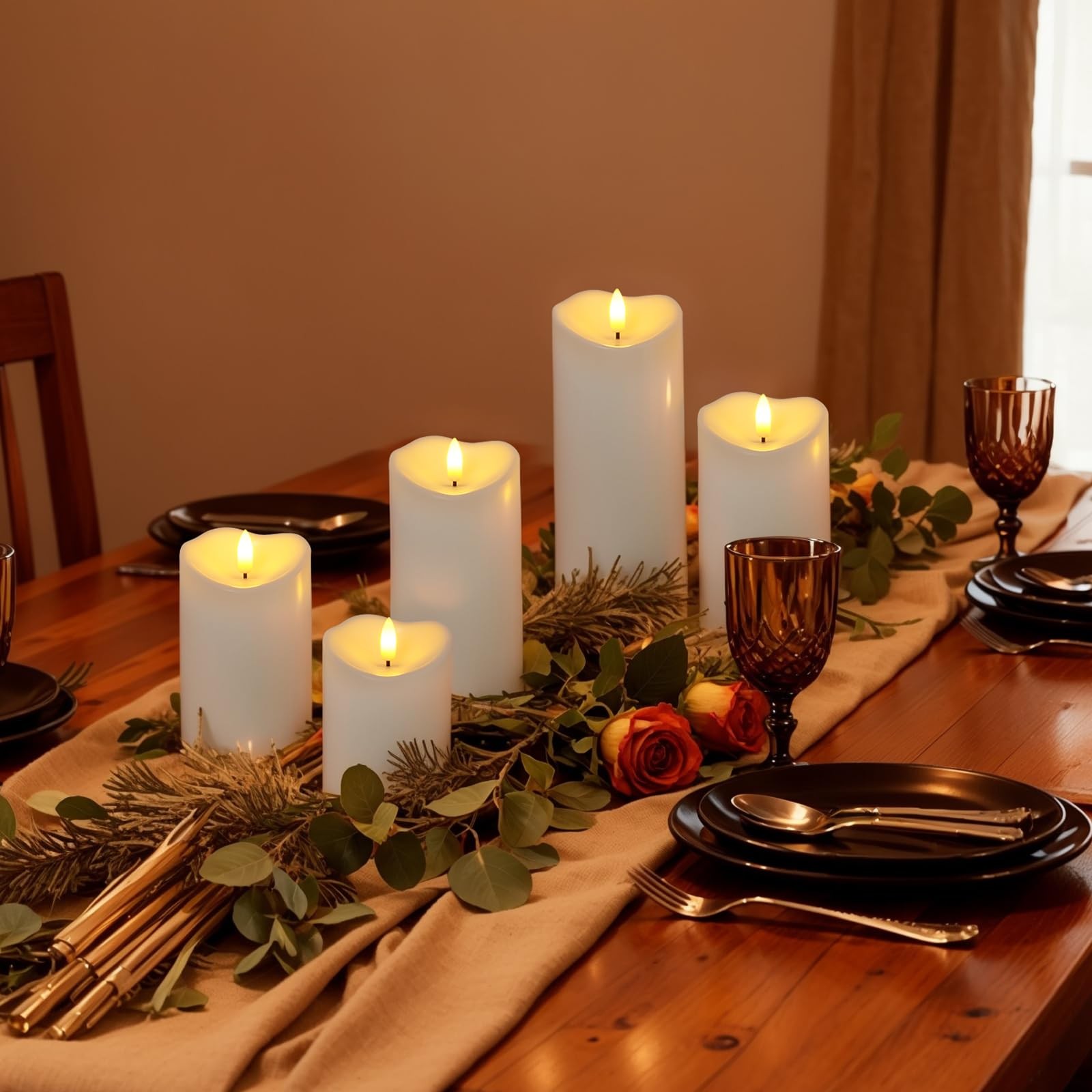 6″X3″ Outdoor Waterproof Flameless Led Candle With Remote And Timer Battery O…