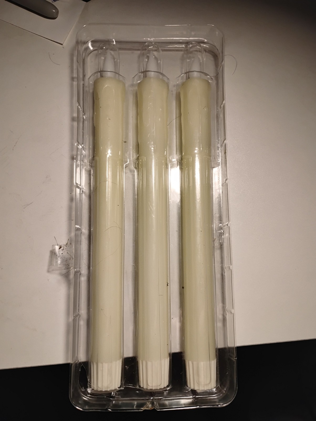 3 REAL WAX LED Flameless Candles (9.75 Inches) 2 AAA Battery Operation