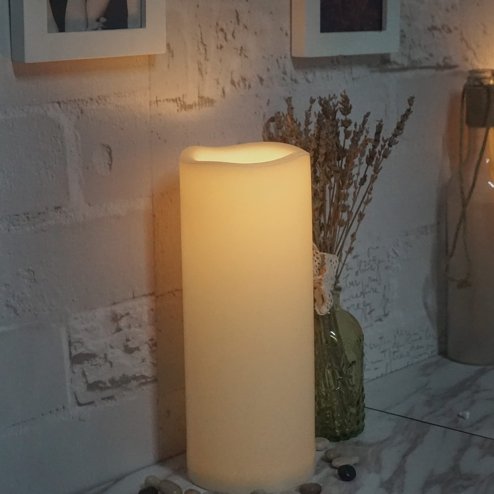 CANDLE CHOICE Waterproof 4 inches in diameter, 10 height, White