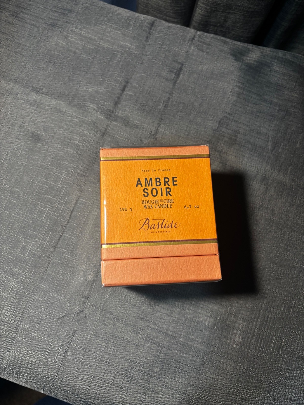 Bastide Ambre Soir Scented Candle 6.7 oz Boxed Gift 🎁 France