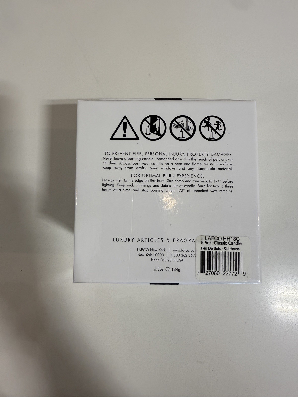 Lafco New York Unisex Luxury Ski House Feu de Bois Scented Candle 6.5 Fl. Oz.