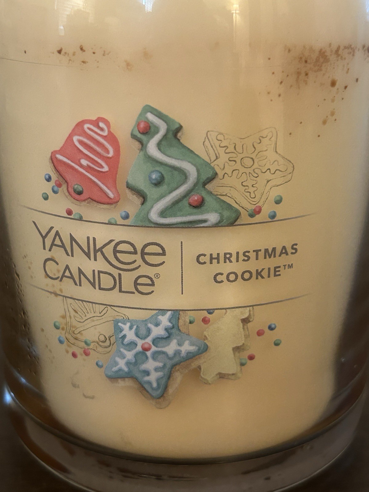 Yankee Candle CHRISTMAS COOKIE 20 Oz Large 2 Wick Jar Candle READ