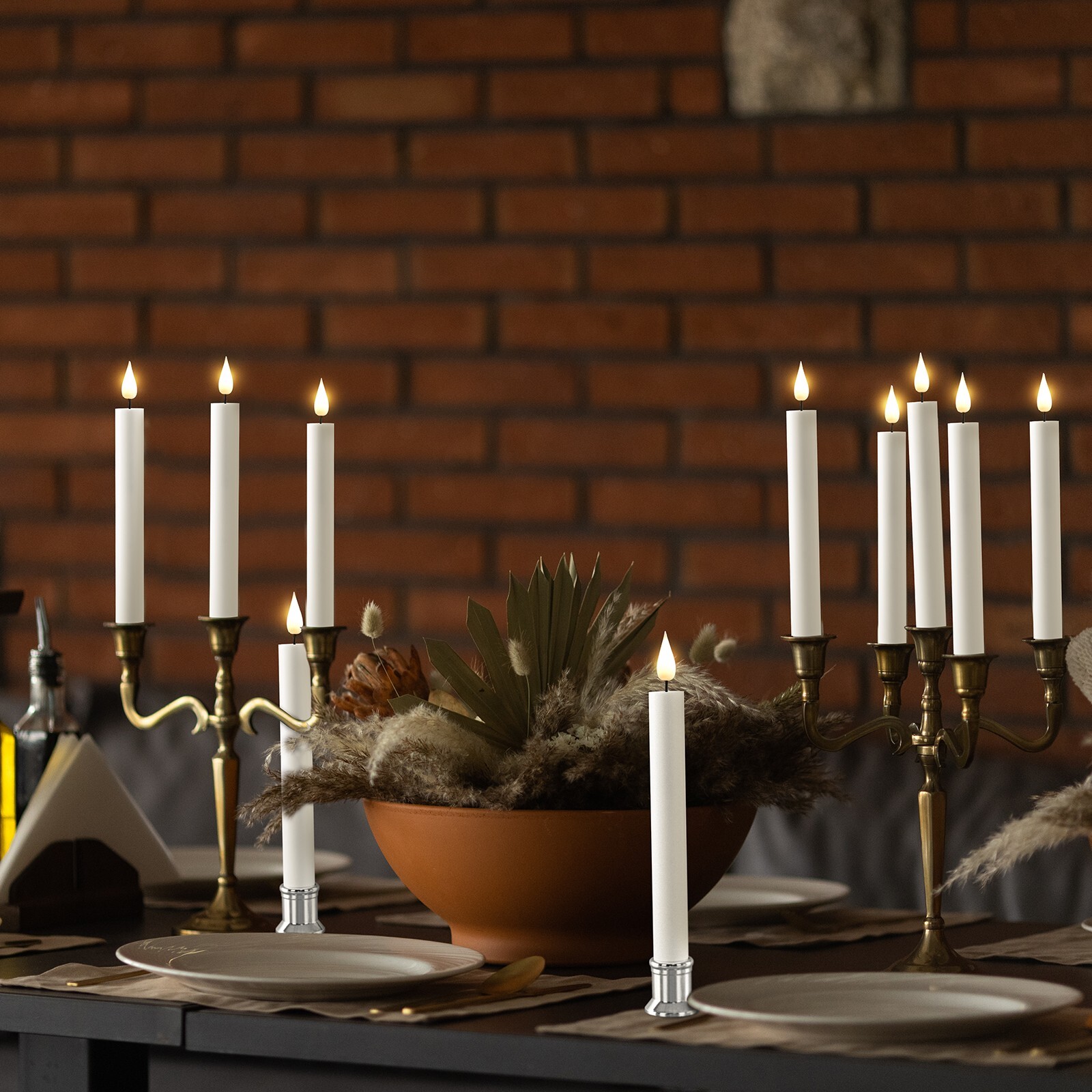 6 Packs 9.64″ Window Candles with Remote Timer Battery Operated Flameless LED Ta