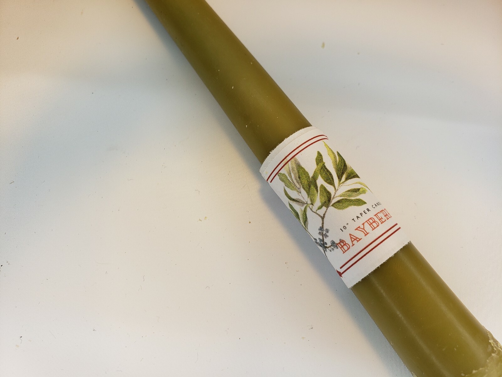 2 Real Bayberry Candle 100% Authentic USA Handmade 10″ taper All natural wax