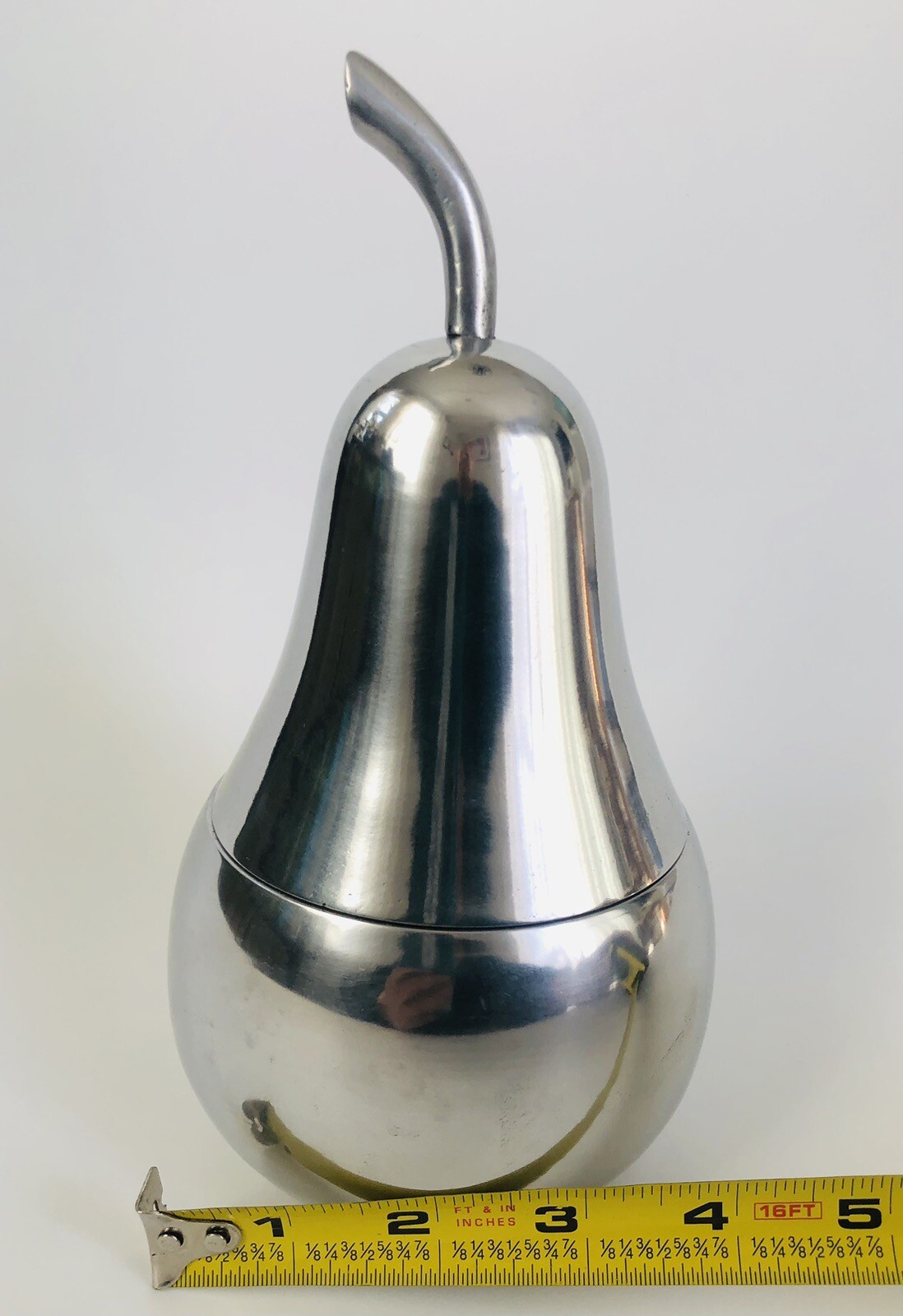 Pottery Barn Citrus Blossom Candle RARE/RETIRED – Silver Plate Pear Shape HEAVY