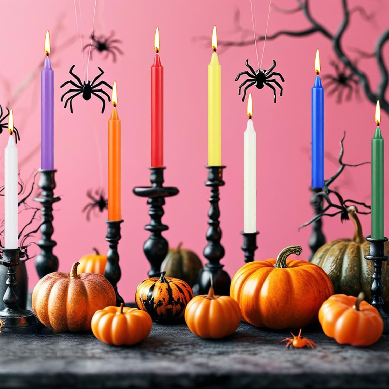 Spell Candles 40 Pack Bulk – 4 Inch Colored Mini Taper Candles for Rituals, Wit